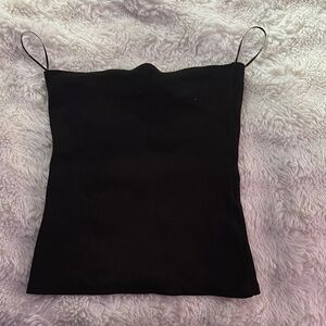 H&M Black Fitted Camisole with Spaghetti Straps